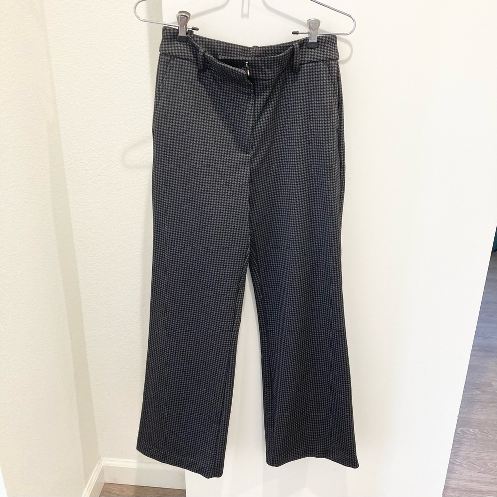 Black and gray houndstooth pants women’s slacks